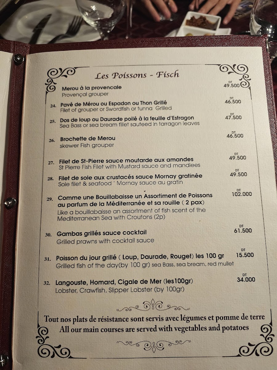 Menu Restaurant L'escargot-10