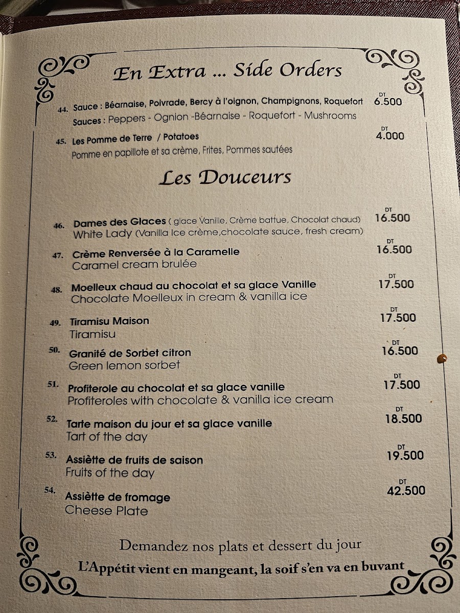 Menu Restaurant L'escargot-7